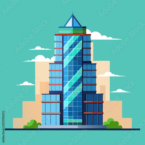 vector illustration of modern city