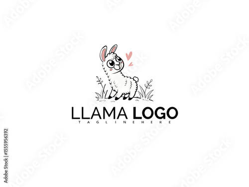 Kawaii Alpaca Logo Clipart Vector with Stars and Moon Design. Perfect for Nursery Wall Art, Toy Packaging, Baby Shower Branding, and Cute Children’s Merchandise Labels.

