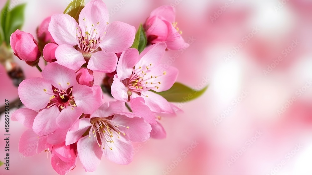 Beautiful Pink Blossom Flowers Spring Floral Background Beautiful Pink Blossom Flowers Spring Floral Background
