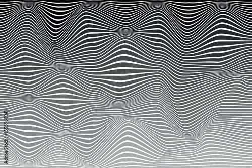 Swirl hypnotic black and white wave pattern. Monochrome abstract background. Vector flat geometric illustration.Template design for banner, website, template, leaflet, brochure, poster.