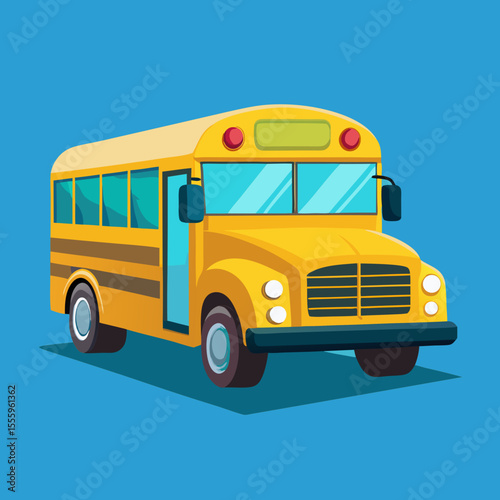 school bus on white background