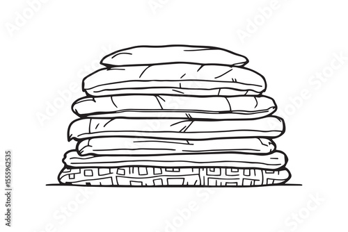 Duvet line art and black color