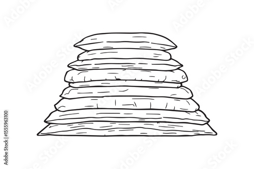 Duvet line art and black color