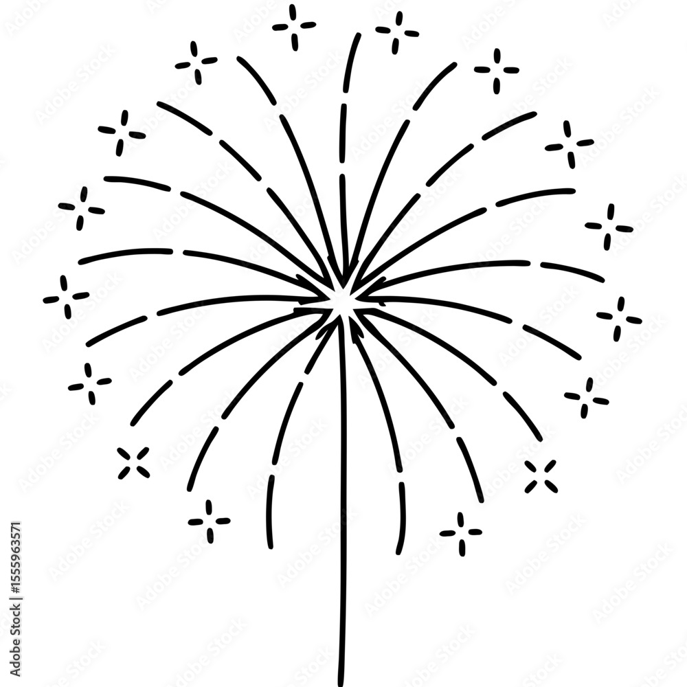 Obraz premium Festive Spark Line Art Vector