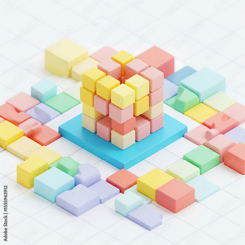 Fototapeta premium Colorful Geometric Arrangement