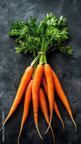 Fresh bunch of carrots