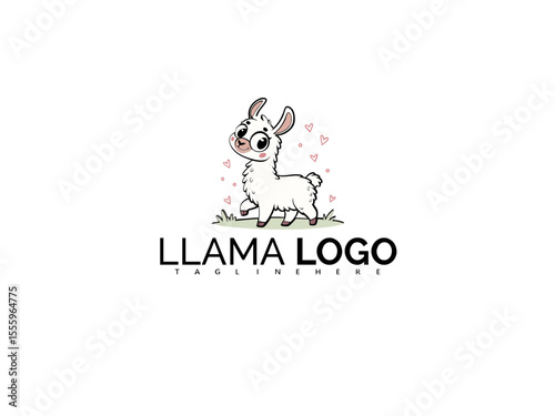 Kawaii Style Cute Llama Vector Clipart with Pastel Background. Ideal for Kids Clothing Labels, Whimsical Toy Packaging, Nursery Wall Art, and Baby Shower Branding Design.

