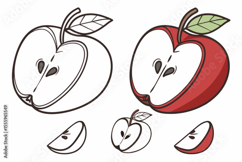 Apple Icons Collection – Color & Outline Variants