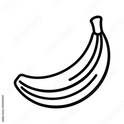 Banana outline vector icon