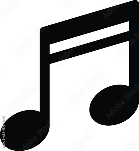 Music icon flat design with white background