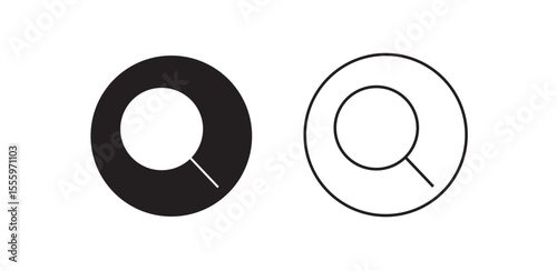 Search Magnifying Glass Find Icon Set