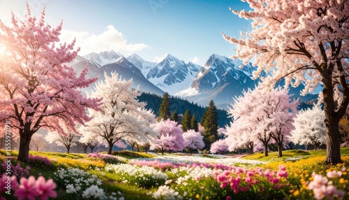 Wallpaper Mural Breathtaking cherry blossom festival rocky mountain national park nature photography scenic landscape sunrise viewpoint natural beauty Torontodigital.ca