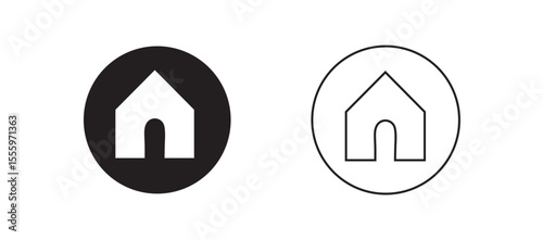 Home House Building Shelter Icon Set
