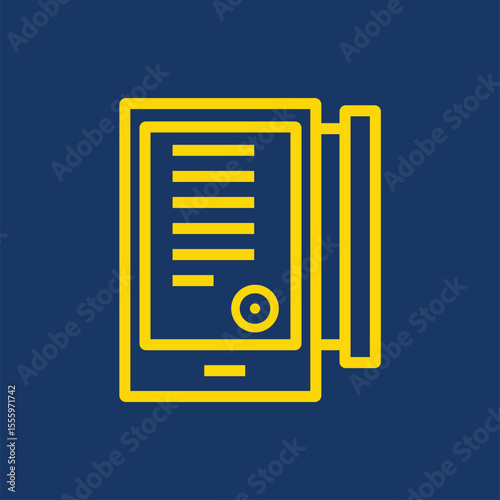 Modern Smart Intercom Line Icon – Home Security Technology Vector