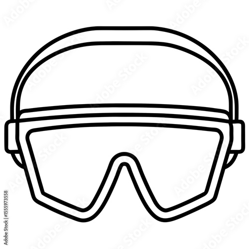 Protective Eyewear Minimalist Line Icon
