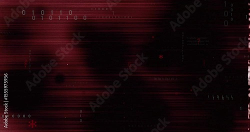 Starting deep red background pulsing glitch, binary drifting, namespace sweeping, code pulsing cyan