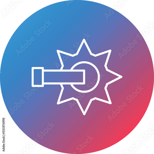 Spur Line Gradient Circle Background Icon
