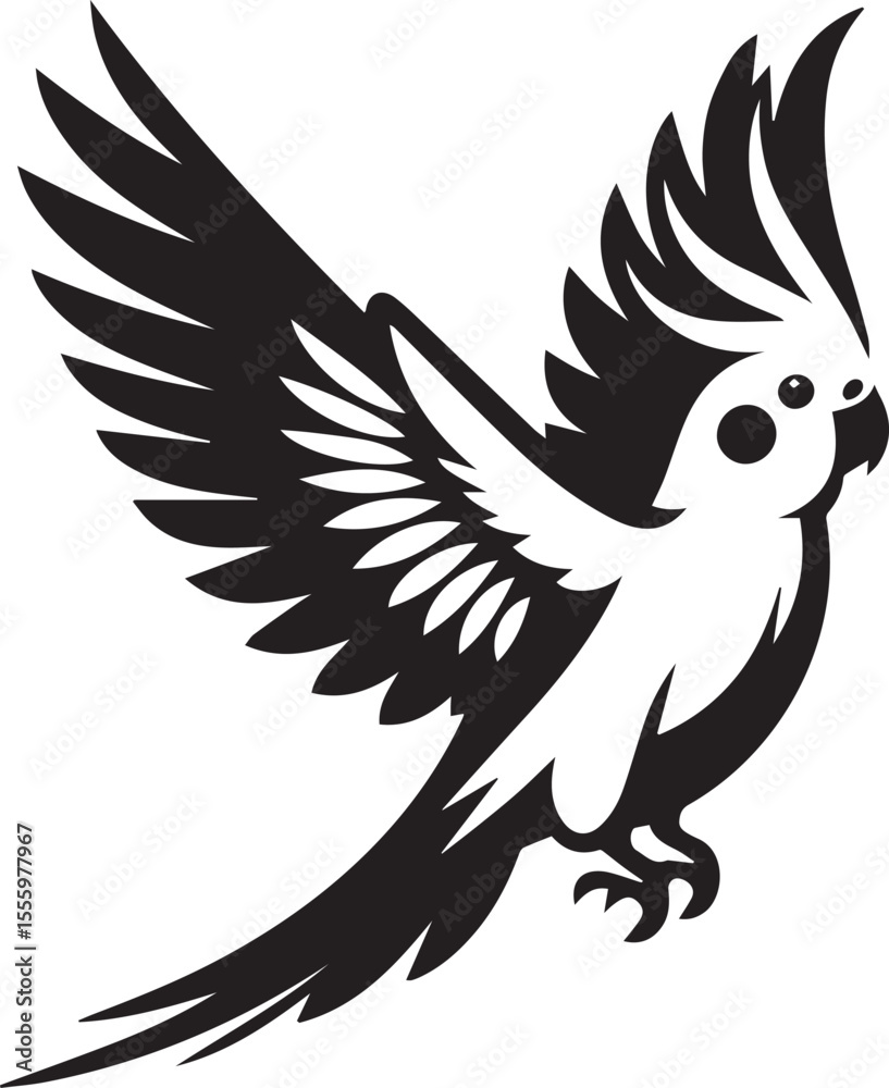 Obraz premium Cockatiel Parrot Vector