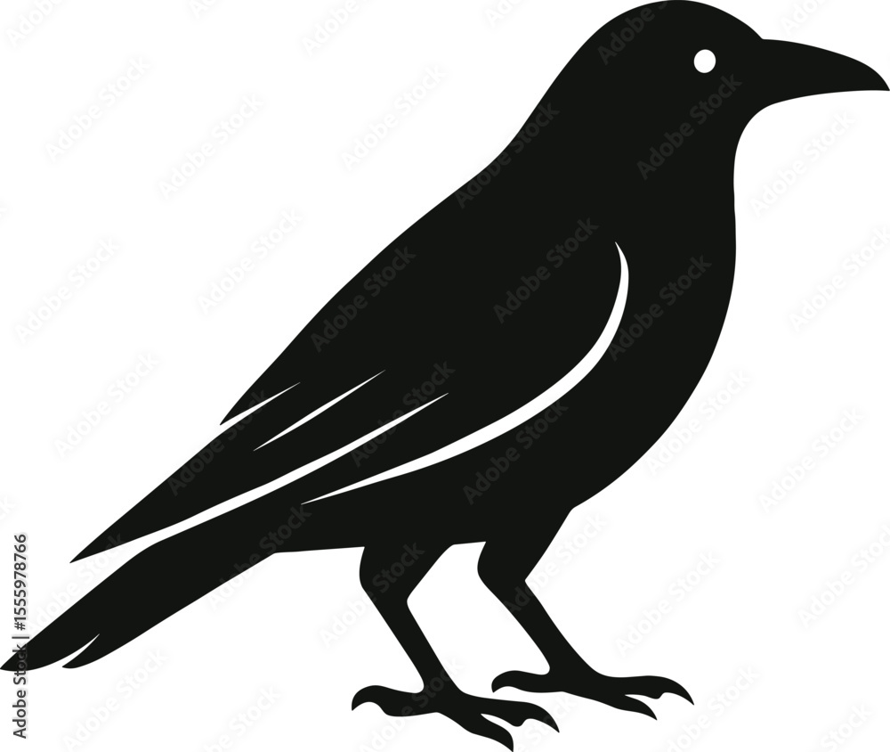 Fototapeta premium Crow Silhouette Vector