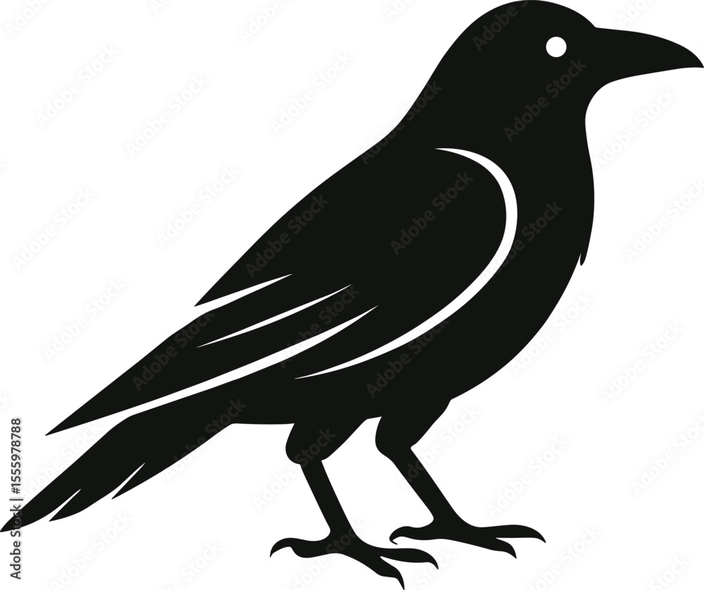 Obraz premium Crow Silhouette Vector