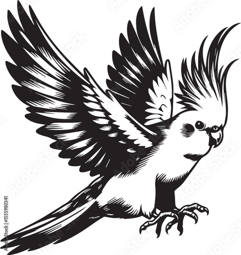 Cockatiel Parrot Vector