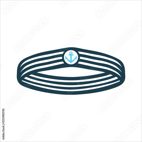 Minimalist Captain Armband with Anchor Symbol Captains Armband Minimalist band design