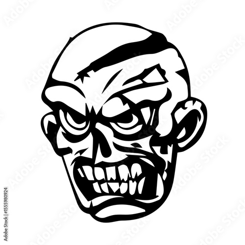 A chilling vector illustration of a human skull and crossbones, perfect for spooky Halloween designs or pirate-themed graphics