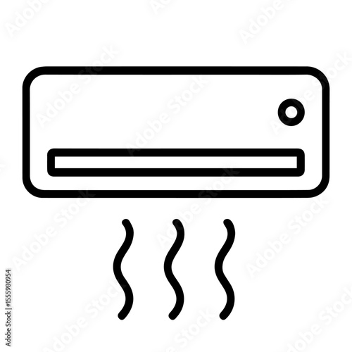 Vector icon air conditioner on white background
Vector icon electricity