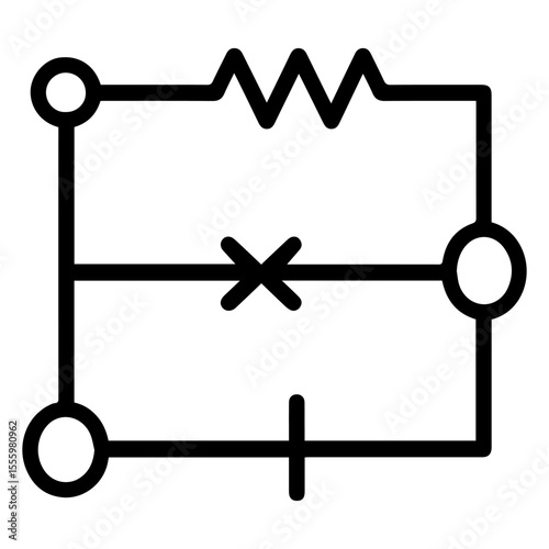 Vector icon electrical circuit on white background
Vector icon electricity