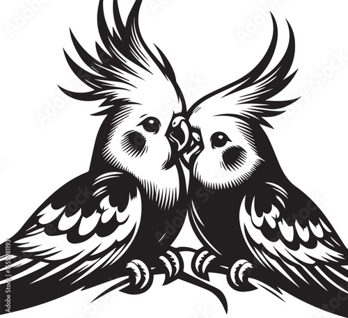 Cockatiel Parrot Vector