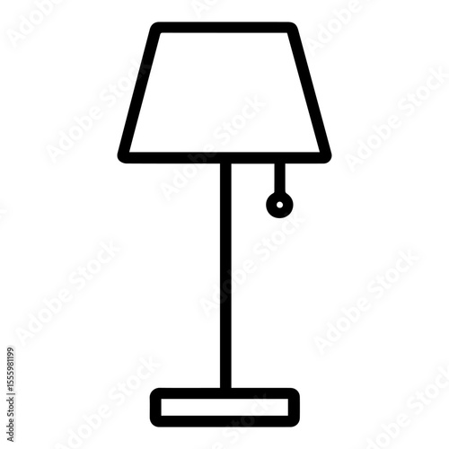 Vector icon floor lamp on white background
Vector icon electricity