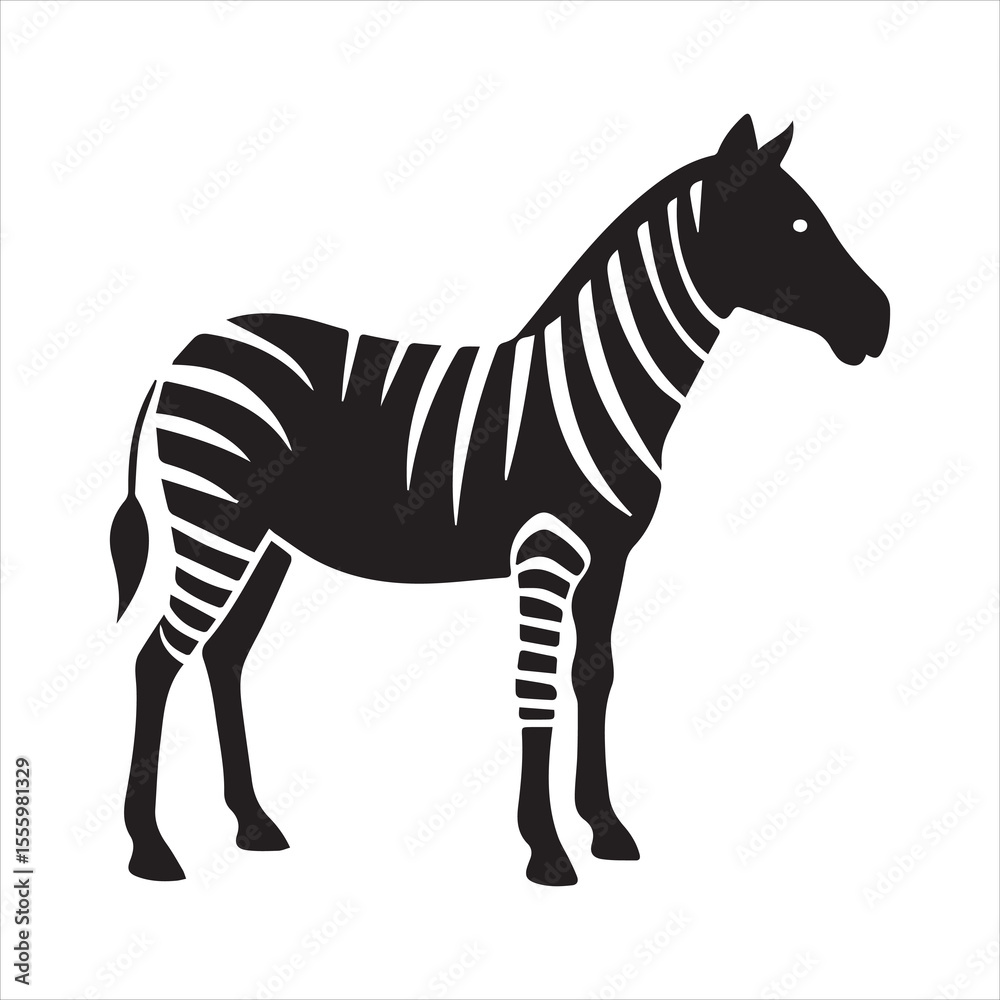 Obraz premium plain zebra vector illustration