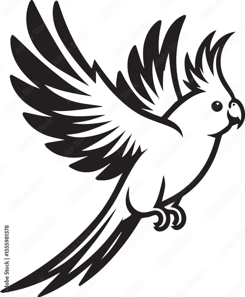 Obraz premium Cockatiel Parrot Vector