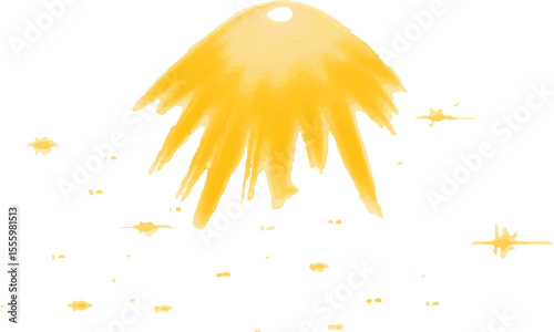yellow light effect reflections, neon illumination in yellow colors. Bright light lens. Png spotlight spark. Stadium Lighting. Sunlight, Shiny stars, glowing sparks. Vector