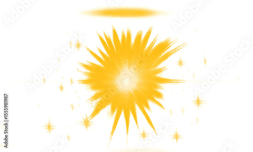 yellow light effect reflections, neon illumination in yellow colors. Bright light lens. Png spotlight spark. Stadium Lighting. Sunlight, Shiny stars, glowing sparks. Vector