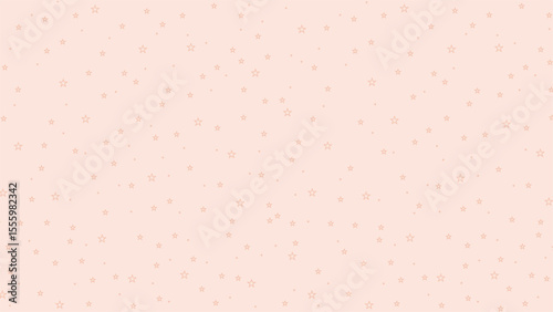 Seamless pink star pattern on soft pastel background. Cute celestial vector for nursery wall art, baby shower decoration, scrapbooking paper, kids fabric, and kawaii printable projects.