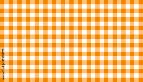 Orange Tangerine gingham seamless pattern background motif squares gingham shape can used for banner, fabric, backdrop, tablecloth, clothing, shirt, gown, paper, bedding, blanket and other textile	