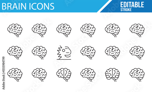 Icons for Brain Activity, Thinking, and Creativity