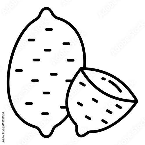 line design icon of sweet potato