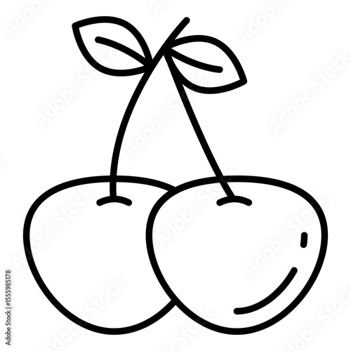 An icon design of cherries