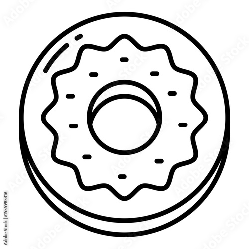 Trendy vector design of donut