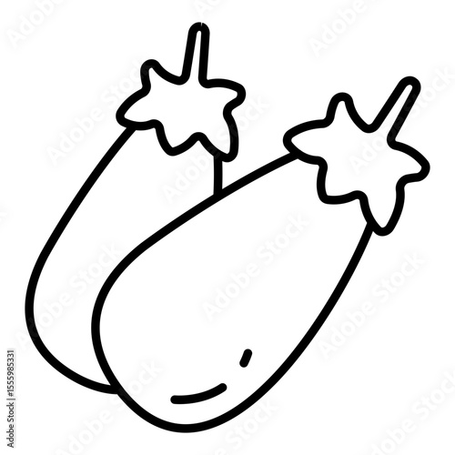Modern design icon of eggplant