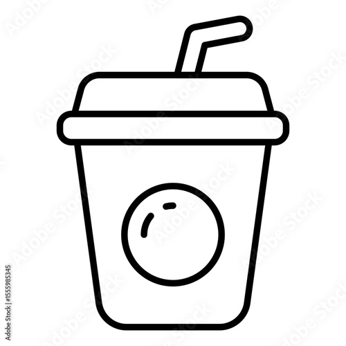 An editable design icon of takeaway drink