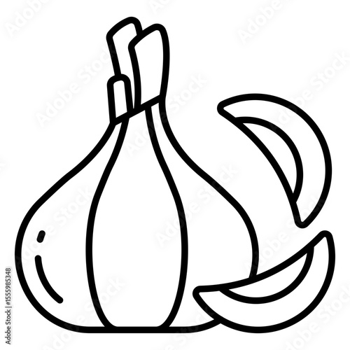 Modern design icon of garlic