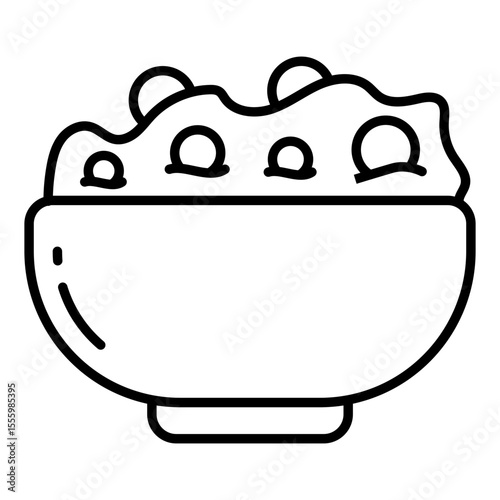 Food bowl icon in trendy design