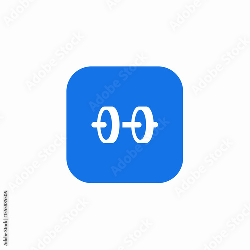 gym dumbell weight icon sign vector