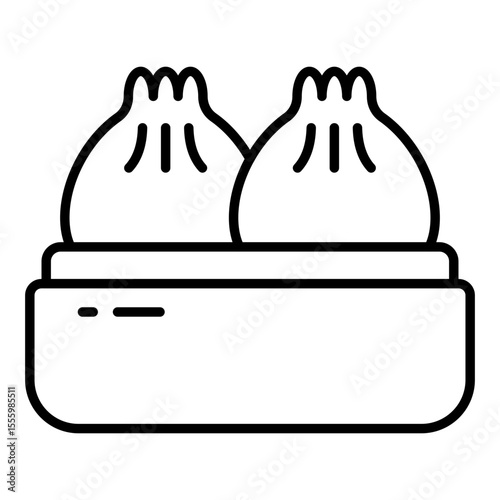Editable design icon of dim sum