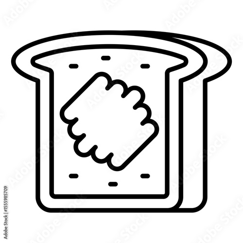Modern design icon of toast