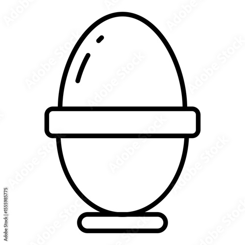 Boiled egg icon, editable vector