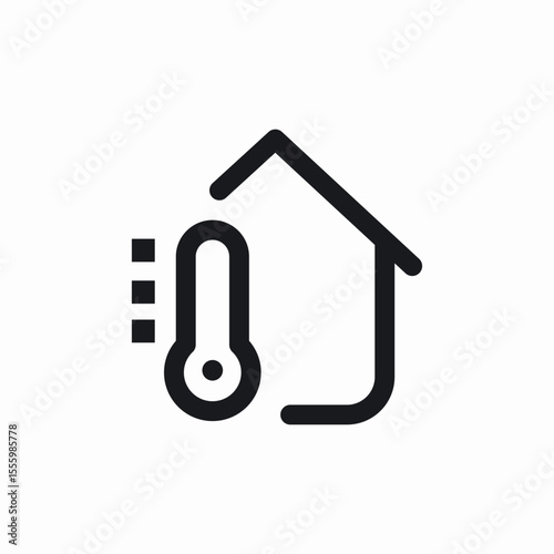 home temperature icon sign vector